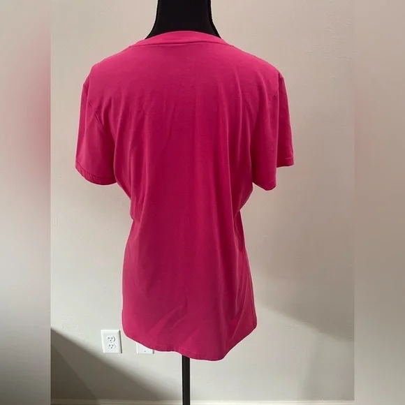 Nike Dri-FIT Cotton Tee in Bright Pink Large women’s - Picture 4 of 6